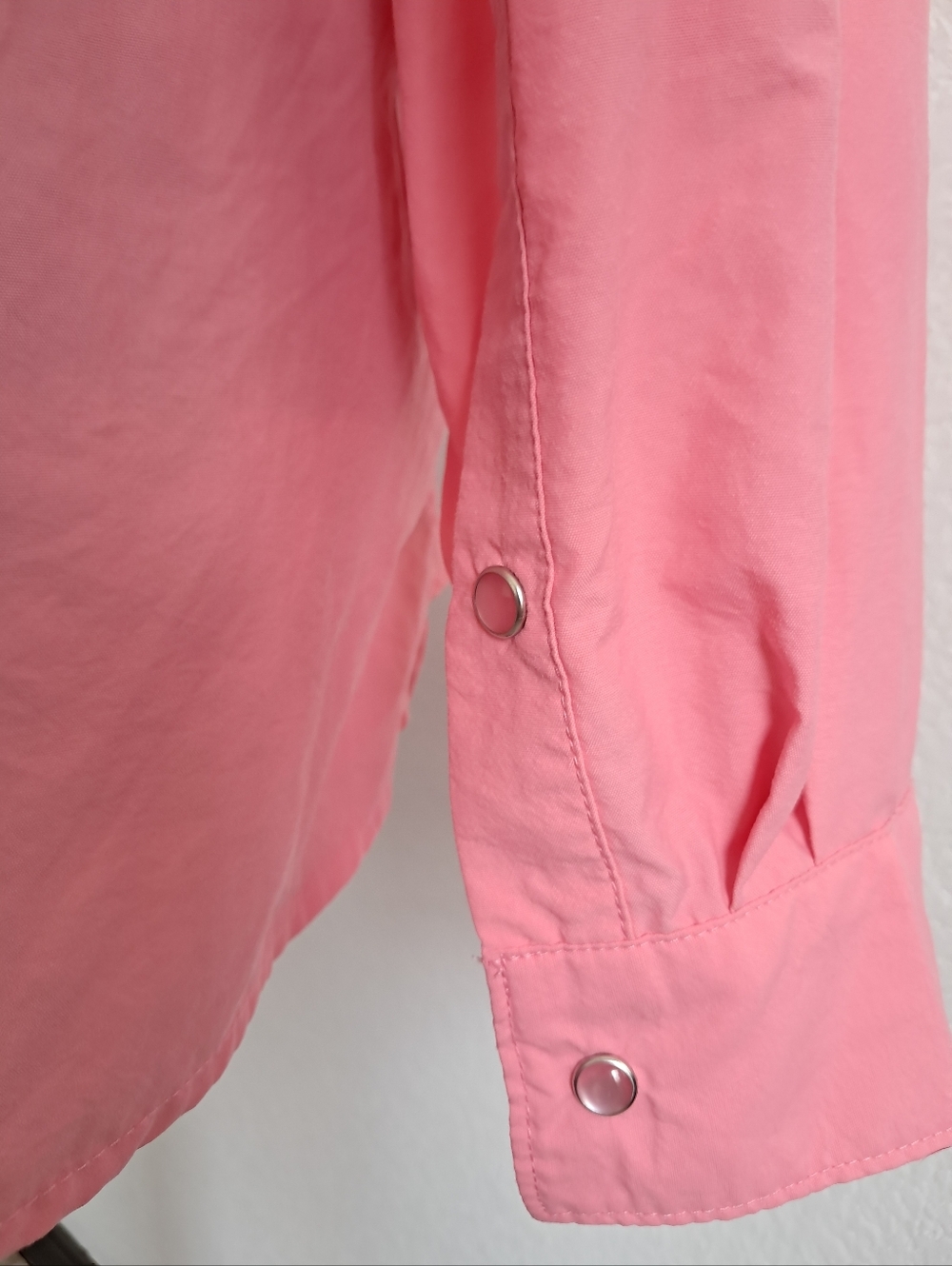 Wrangler Fishing Shirt Women’s XL Pink Snap Buttons Lightweight Outdoor Sport - Picture 10 of 14
